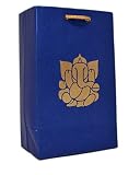 Desi Favors Set of 8 Assorted Ganesha Indian Paper Gift Bags for Pooja/Puja Return Gifts