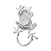 SENFAI 3 Colors Frog Magnetic Clip Holder Magnetic Eyeglass Holder Brooch Jewelry (Green, rhodium-plated-base-metal)
