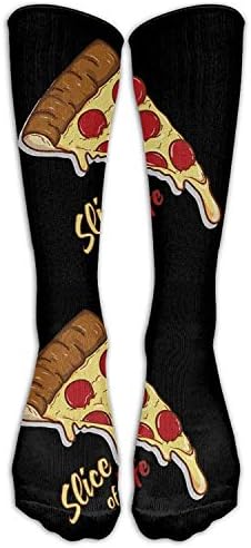 Men's Women's Novelty Slice Pizza Long Sock Athletic Calf High Crew Soccer Socks Sports