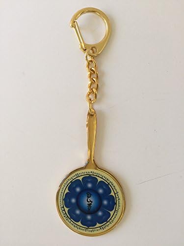 GGTFeng Shui the Eight Petal Lotus Mirror of Manjushri Keychain Amulet