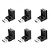 ELUTENG USB 90 Degree, (6Packs) Right Angle USB Extender Adapter Male to Female USB 3.0 Super Speed Coupler UP Down/Left Right USB Extender Connector Vertical L Shape for USB Devices primary