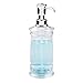 InterDesign Bristol Liquid Soap & Lotion Dispenser Pump for Kitchen or Bathroom Countertops, Clear/Chrome
