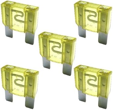 5 x Flat Fuse 20A MAXI - 32V / Yellow /