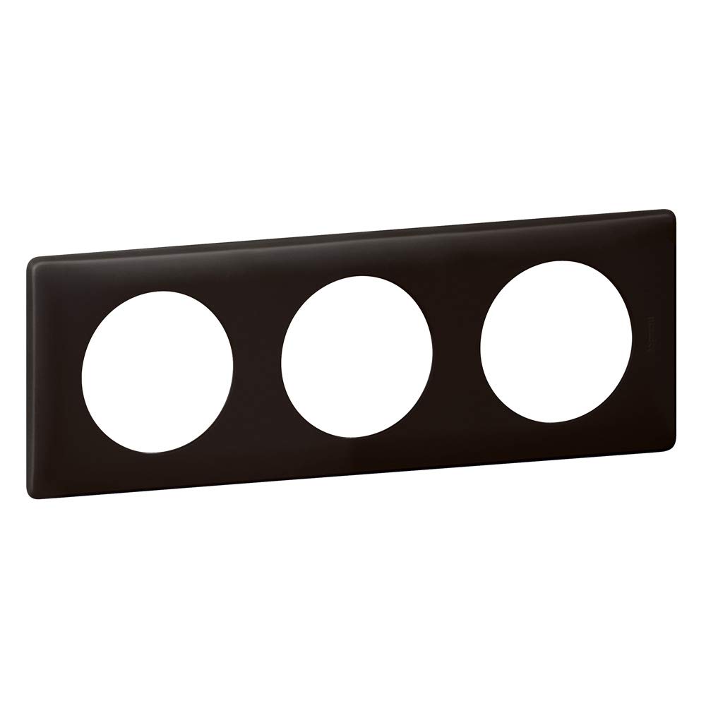 Plaque Céliane Poudré - Basalte - 3 postes - 066743 - Legrand