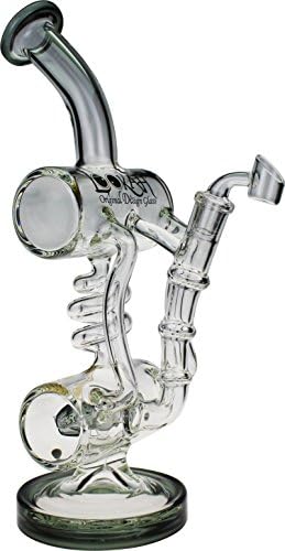 13" Tall Lookah Recycling Spiral Inline Show Glass