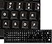 Online-Welcome Replacement English US Keyboard Sticker Black Background