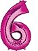 Mayflower Products Aladdin 6th Birthday Party Supplies Princess Jasmine Balloon Bouquet Decorations - Pink Number 6