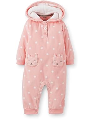 F14 1pc Girl MF Pink Dot Kitty Pockets 6 Months