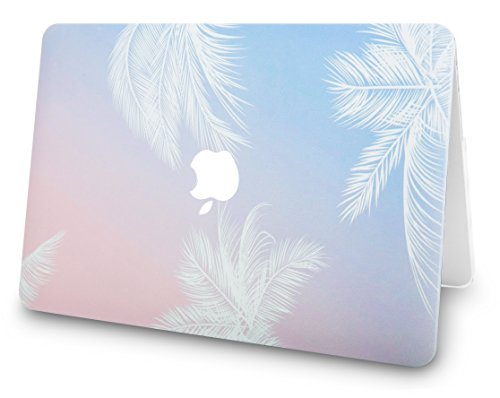 KEC Laptop Case for Old MacBook Pro 15" Retina (-2015) Plastic Case hard Shell Cover A1398 (Blue Feather) - Thumbnail 4