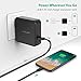 2-in-1 Portable Charger RAVPower 6700mAh External Battery Pack with Dual USB Wall Charger Foldable Plug Universal Travel Charger Compatible with iPhone, Ipad, Android, Galaxy S9