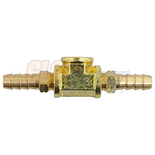 GlowShift 8mm (5/16") Fuel Line Fuel Pressure Sensor TFitting Adapter