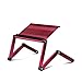 Furinno A6-Pink Ergonomics Aluminum Vented Adjustable Laptop Portable Bed Tray, Pink