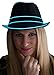 NEON NIGHTLIFE Light Up Fedora, Large, Blue