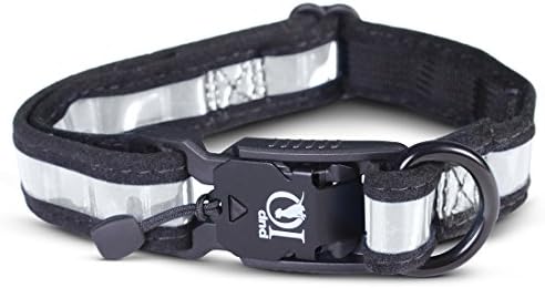 PUP IQ SmartPup Prisma Reflective Dog Collar, For Reflectivity and Durability, White, Medium