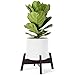 Mkono Plant Stand Wood Mid Century Flower Pot Holder (Pot NOT Included) Display Potted Rack Home Decor for 10 Inch to 12 Inch Planter, Nut Brown
