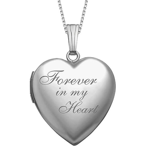 Collar Cadena Serpiente 50cm Collar Medallón Con Memoria Flotante - Regalo Personalizado Para Cumpleaños 15, 16, 18, 21 Años, Color Plata Regalo Joyería Plata Corazón