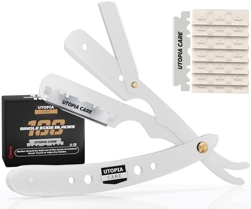Utopia Razo Utopia Care Professional Barber Straight Edge Razor Safety with 100 ...