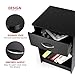 INTEY Nightstand with Drawer and Open Storage Shelf, Side End Table for Bedroom Living Room, Black