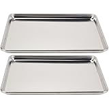 Vollrath (5314) Wear-Ever Collection Half-Size Sheet Pans, Set of 2 (18-Inch x 13-Inch, Aluminum)