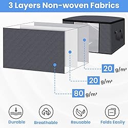 HomeHacks 3-Pack Clothes Storage,Foldable Blanket