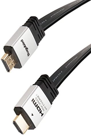 Bugubird Flat HDMI Cable 30 Feet - High Speed 18Gbps V2.0 HDMI Cable Support Ethernet 4K 3D 2160p 1440p 1080p and HDCP 2.2 compliant