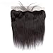 Brazilian Virgin Human Hair 100% Unprocessed Silky Straight lace Frontal With Baby Hair Remy Hair Ear to Ear Lace Closure Natural Black Color(16 Inch 13x4 frontal)