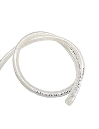 Tubo de vinilo de alta presión trenzado de PVC transparente y flexible de 0.5 in de diámetro, tubo de vinilo reforzado de grado alimenticio, sin BPA y no tóxico, 8.3 ft, 208.3 ft, 8.3 ft