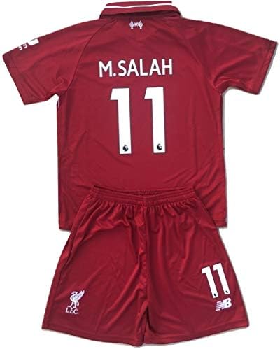 Ninakova2018 M.Salah #11 Liverpool FC 2018-2019 Youths/Kids Home Soccer Jersey & Shorts
