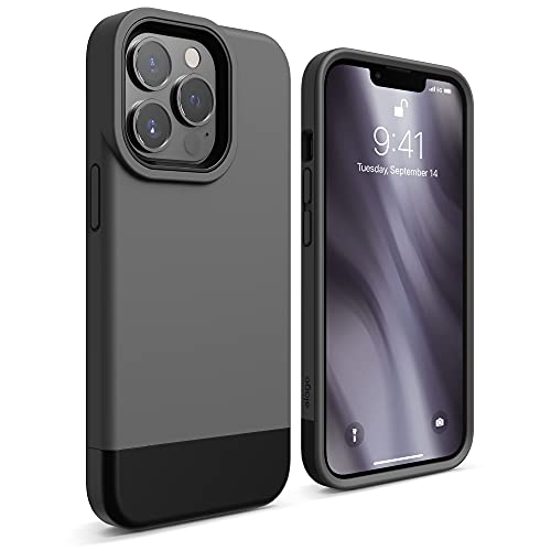 elago Glide Armor Case Designed for iPhone 13 Pro Case, Drop Protection, Shockproof Protective TPU Cover, Upgraded Shockproof, Mix and Match Parts, Enhanced Camera Guard [Dark Gray/Black]