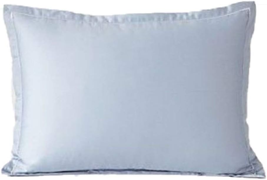 Hudson Park Waterfall Cotton Contrast Trim Pillow Sham Blue King