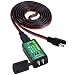 YONHAN 【Upgraded Version】 4.8A Motorcycle USB Charger SAE to USB Adapter with Voltmeter & ON/Off Switch, 3 Install Options Waterproof Quick Disconnect Plug for Smart Phone Tablet GPS