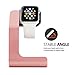 Tranesca Charger Stand Holder Dock Compatible with Apple Watch Series Ultra2/Ultra/10/9/8/7/6/5/4/3/2/1 and SE (38mm/40mm/41mm/42mm/44mm/45mm/46mm/49mm)-Pink Sand