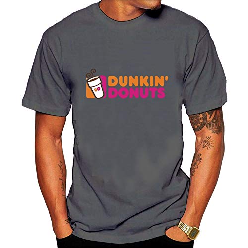 Gao-Tshirt Mens Gray Doughnut Dunkin' D Tee Shirts