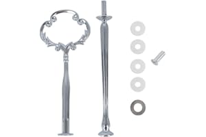 Cake Stand Fittings 2 or 3 Tier Zinc Alloy Assembly for Wedding Party Cupcake Display Without Plates in Silver or Gold(Silver