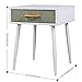 Lifewit Nightstand with 1 Fabric Drawer, Bedroom Side Table Bedside Table, Modern Design Accent Table, Sturdy and Easy Assembly, 15.7 × 15.7 × 20 inches, White