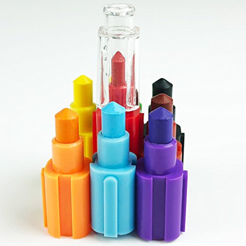 Huji Stacking Buildable 8 Colors Crayons Set Lego Style Crayons, Connect Stack and Build Crayons Sideways and Up, Favorite Toys Kids Party Favors Safe Non-Toxic, Easy to Hold (Building-Blocks, 12) - Thumbnail 3