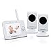 Babysense Upgraded Video Baby Monitor 3.5 Inch Screen with 2 Cameras (White) - Featuring White Noise, Camera with Night Light, Night Vision, Talk Back, Room Temperature, Lullabies and Wide Range