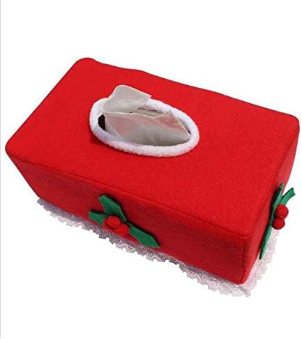 Zoo On Yoo Belt/Clover Pattern Merry Christmas Tissue Box Cover Christmas Home Decoration Creative Napkin Holder 2 Styles for Choice