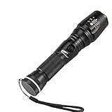 Hausbell T6-C Super Bright LED Flashlight Zoomable Tactical Flashlight with Magnet Base for Cycling Hiking Camping Emergency