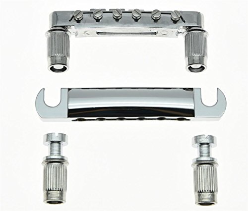 KAISH Chrome Electric Guitar Tune-o-matic Bridge and Tailpiece for Epiphone LP Les Paul