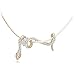 Jemry and Jewelry Personality Crystal Small Snake Winding Shape Pendant Necklace 