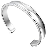 Men,Women's Stainless Steel Bracelet Bangle Cuff Silver Polished