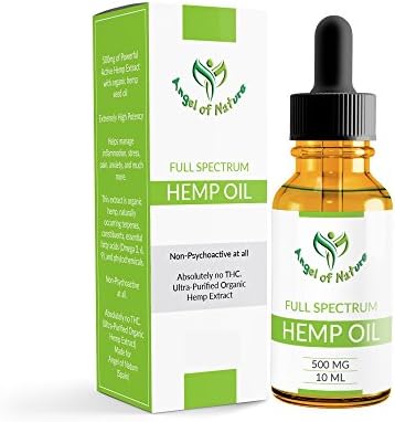 Full Spectrum Hemp Seed Oil Plus 500 mg Supplements Refined (Cold Pressed)