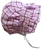 N'Ice Caps Baby Girls Checkered Seersucker Puffy Bonnet