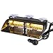 NISUNS 16 LED High Intensity LED Law Enforcement Emergency Hazard Warning Strobe Lights 18 Modes for Interior Roof/Dash/Windshield with Suction Cups (Amber)