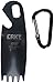 CRKT Iota Outdoor Spork Multitool: Durable and Lightweight, for Camping, Hiking, Backpacking and Outdoors Activities, Bottle Opener, Can Opener, Black, Carabiner 9085K