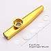 Kazoo Golden Aluminum Alloy with Five Membrane Flute Diaphragm Mouth Kazoos Musical Instruments