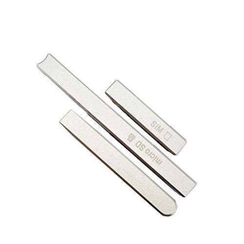 Marval Power Micro USB Charge Port SIM Slot Cover For Sony Xperia Z3V D6708 Verizon Silver Marval Power Micro USB Charge Port SIM Slot Cover For Sony Xperia Z3V D6708 Verizon Silver