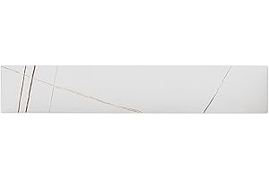 Montary 22"X4" Sintered Stone Sidesplash Artificial Marble Vanity Top Side Splash, White Gold