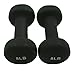 LUXEHOME Colorful One Pair of Neoprene Coated Dumbbells with Non-Slip Grip (Black, 8 Ibs)